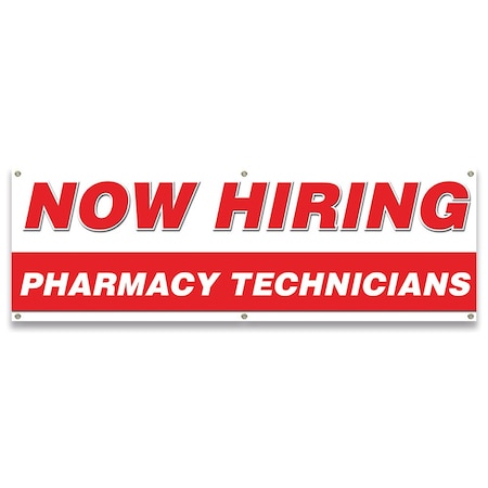 Signmission Now Hiring Pharmacy Technicians Banner Apply Inside Accepting Application Single Sided B-72-30286